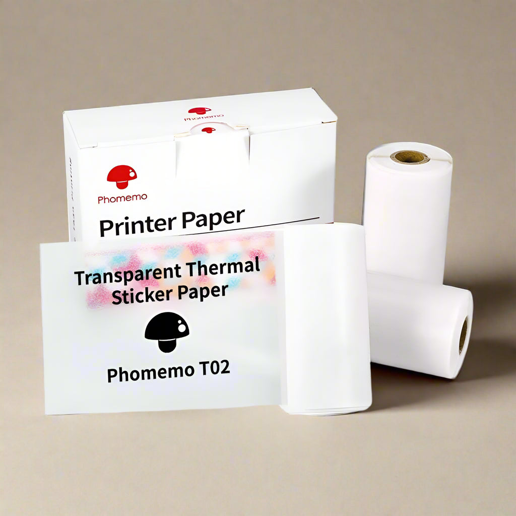 Phomemo printer paper and transparent thermal sticker paper to print pictures