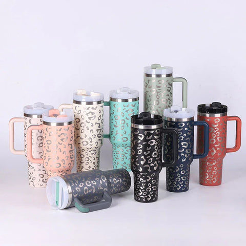 Sippra – 40oz Insulated Tumbler With Handle & Straw